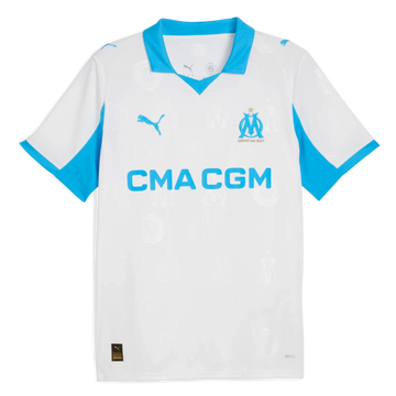 Puma 2025-26 Olympique de Marseille Men's Stadium Home Soccer Jersey

Puma White-Bleu Azur