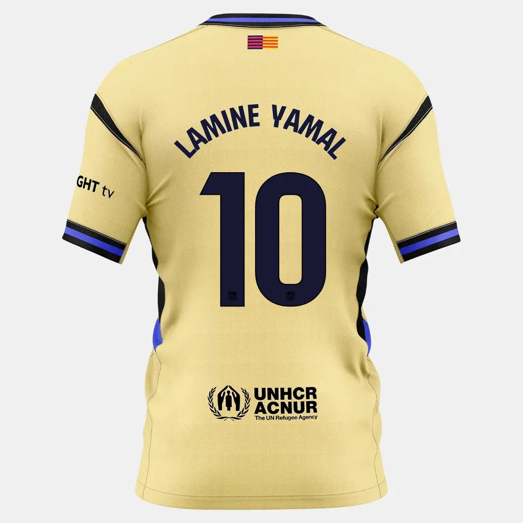 Nike 2025-26 Barcelona Men's Stadium Away Soccer Jersey

Team Gold/Team Gold/Persian Violet/Black